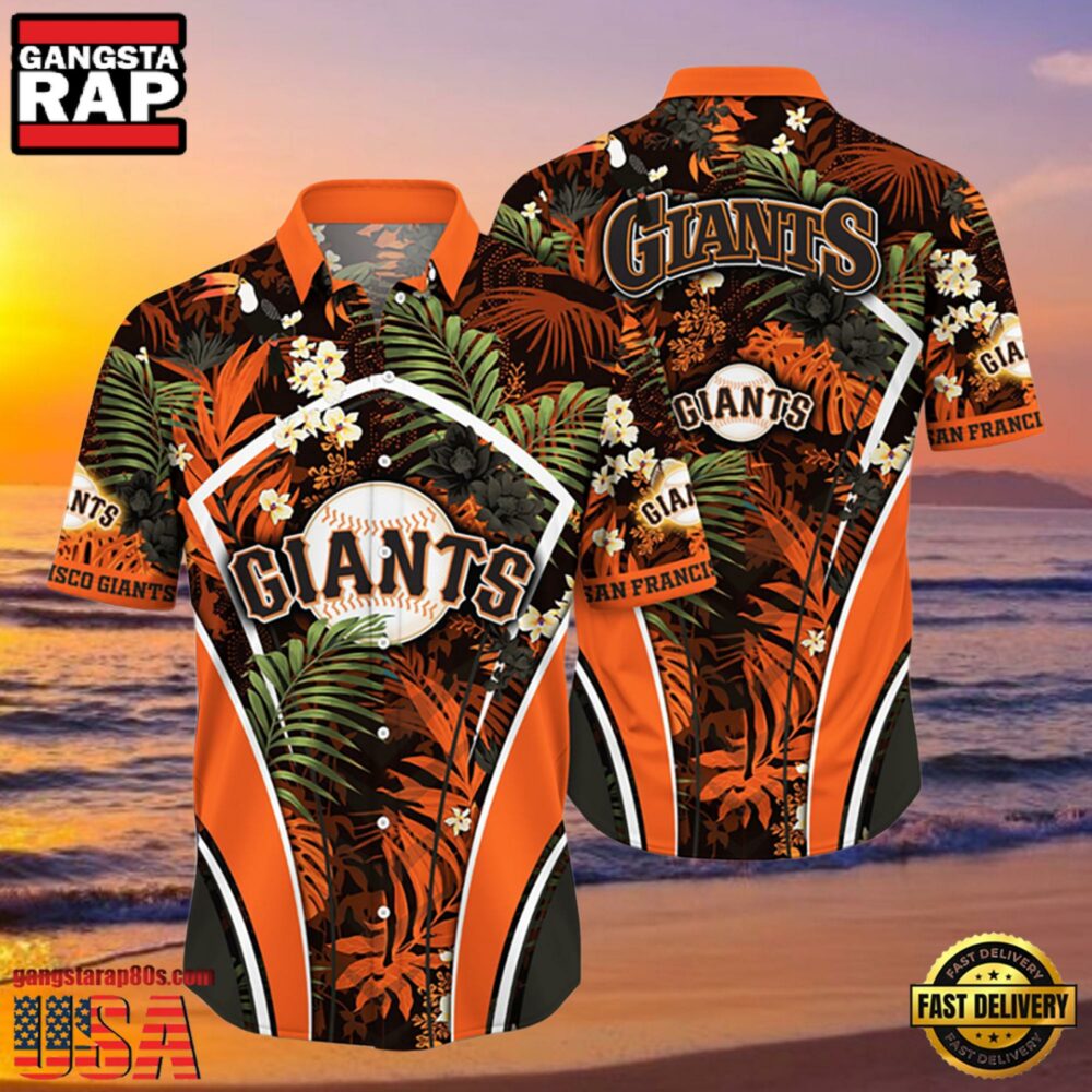 MLB San Francisco Giants Flower Tropical Style Hot Trending Hawaiian Button Down Shirt MLB San Francisco Giants Flower Tropical Style Hot Trending Hawaiian Button Down Shirt