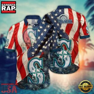 MLB Seattle Mariners Flower Design Hawaiian Shirts