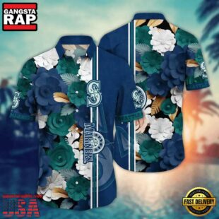 MLB Seattle Mariners Flower Palm Tree New Hawaiian Shirts