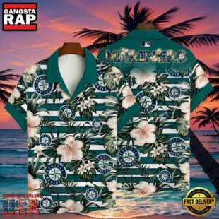 MLB Seattle Mariners Flower Tropical Style Hot Trending Hawaiian Button Down Shirt
