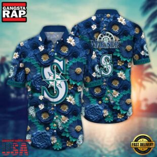 MLB Seattle Mariners Palm Wave Hawaiian Shirt