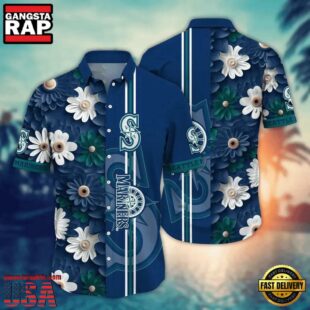 MLB Seattle Mariners Palms And Waves Hawaiian Shirt