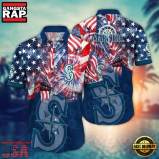 MLB Seattle Mariners Team Flower Hawaiian Shirts