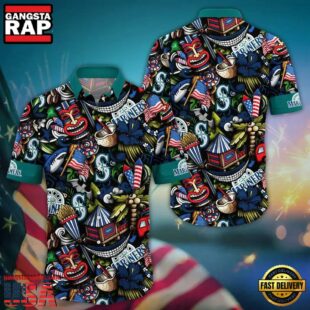 MLB Seattle Mariners Tropical Splash Hawaiian Shirt