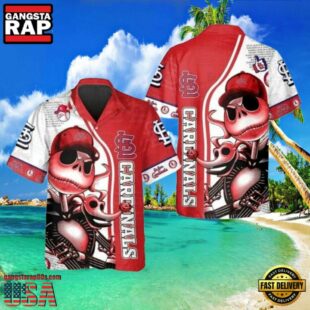 MLB St. Louis Cardinals Aloha Shirt Featuring Jack Skellington Design.jpg 1Group