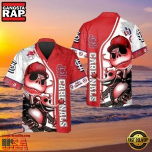 MLB St. Louis Cardinals Aloha Shirt Featuring Jack Skellington Design.jpg 1Group