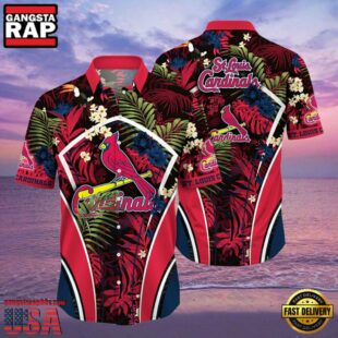 MLB St. Louis Cardinals Flower Tropical Style Hot Trending Hawaiian Button Down Shirt
