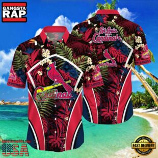 MLB St. Louis Cardinals Flower Tropical Style Hot Trending Hawaiian Button Down Shirt