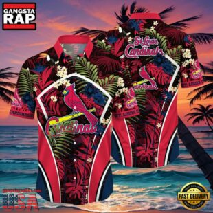 MLB St. Louis Cardinals Flower Tropical Style Hot Trending Hawaiian Button Down Shirt