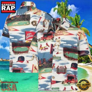 MLB St. Louis Cardinals Stadium Graphic Aloha Hawaiian Shirt.jpg 1Group