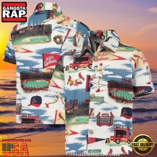 MLB St. Louis Cardinals Stadium Graphic Aloha Hawaiian Shirt.jpg 1Group