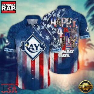 MLB Tampa Bay Rays 4th of July Celebration Hawaiian Shirt