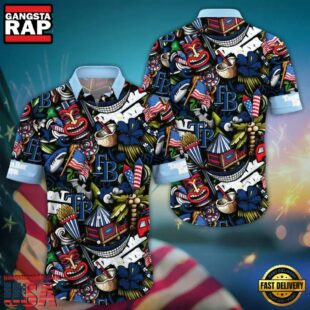 MLB Tampa Bay Rays Americana Tiki Hawaiian Shirt