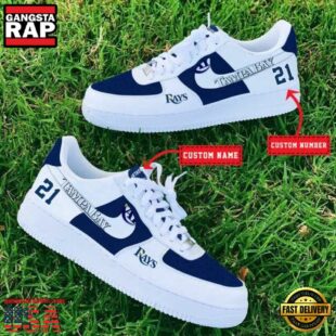 MLB Tampa Bay Rays Baseball Team Design Air Force 1 Shoes Sneaker