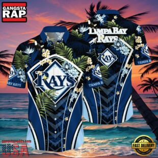 MLB Tampa Bay Rays Flower Tropical Style Hot Trending Hawaiian Button Down Shirt