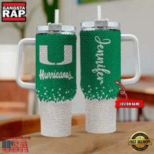 NCAA Miami Hurricanes Personalized Stanley Diamond Tumbler 40oz