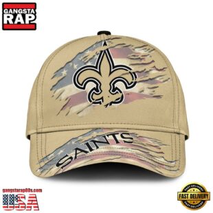 New Orleans Saints American Flag Baseball Cap