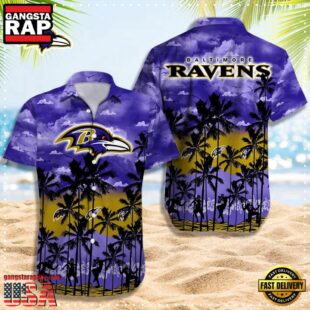 NFL Baltimore Ravens Logo Team Vintage Hawaiian Shirt