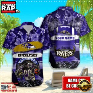 NFL Baltimore Ravens Mascot Football Hawaiian Shirt