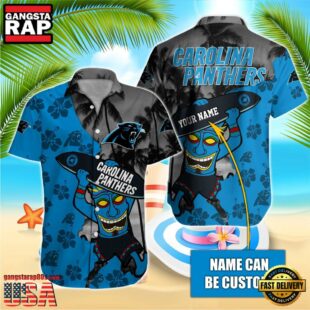 NFL Carolina Panthers Retro Custom Name Hawaiian Shirts