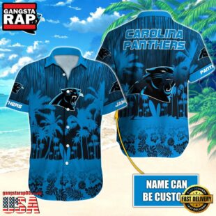 NFL Carolina Panthers Vintage Style Custom Name Hawaiian Shirt