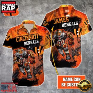 NFL Cincinnati Bengals Warrior Mascot Custom Name Hawaiian Shirt