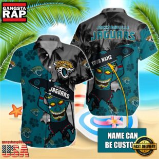 NFL Jacksonville Jaguars Retro Custom Name Hawaiian Shirts