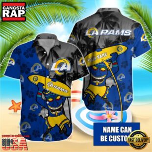 NFL Los Angeles Rams Retro Custom Name Hawaiian Shirts