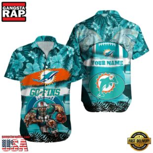 NFL Miami Dolphins Mascot Football Hawaiian Shirt