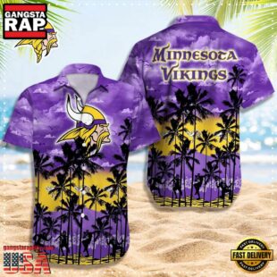 NFL Minnesota Vikings Logo Team Vintage Hawaiian Shirt