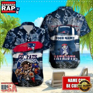 NFL New England Patriots Mascot Football Hawaiian Shirt