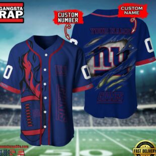 NFL New York Giants Team Logo Litmited Edition Baseball Jersey