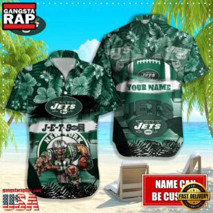 NFL New York Jets Mascot Football Hawaiian Shirt