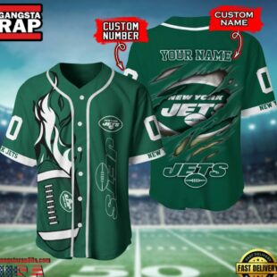 NFL New York Jets Team Logo Litmited Edition Baseball Jersey