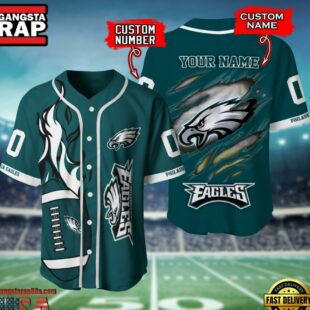 NFL Philadelphia Eagles Team Logo Litmited Edition Baseball Jersey