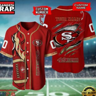 NFL San Francisco 49ers Team Logo Litmited Edition Baseball Jersey