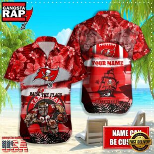 NFL Tampa Bay Buccaneers Mascot Football Hawaiian Shirt