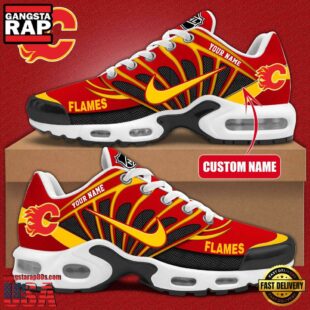 NHL Calgary Flames Hockey Logo Custom Name Air Max Plus Shoes