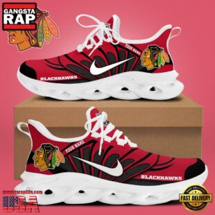 NHL Chicago Blackhawks Hockey Logo Custom Name Max Soul Shoes