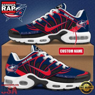 NHL Columbus Blue Jackets Hockey Logo Custom Name Air Max Plus Shoes