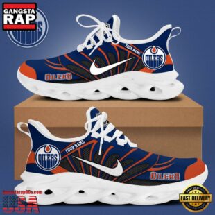 NHL Edmonton Oilers Hockey Logo Custom Name Max Soul Shoes