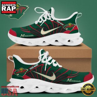NHL Minnesota Wild Hockey Logo Custom Name Max Soul Shoes