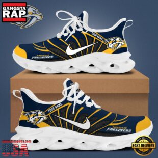 NHL Nashville Predators Hockey Logo Custom Name Max Soul Shoes