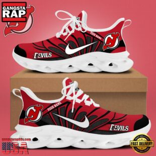 NHL New Jersey Devils Hockey Logo Custom Name Max Soul Shoes