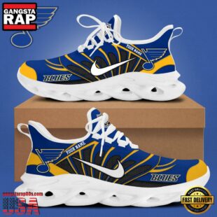 NHL St Louis Blues Hockey Logo Custom Name Max Soul Shoes