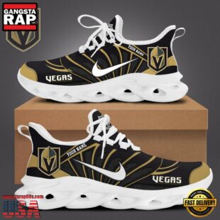 NHL Vegas Golden Knights Hockey Logo Custom Name Max Soul Shoes