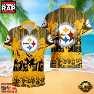 Pittsburgh Steelers Palm Tree Garden Pattern Hawaii Shirt