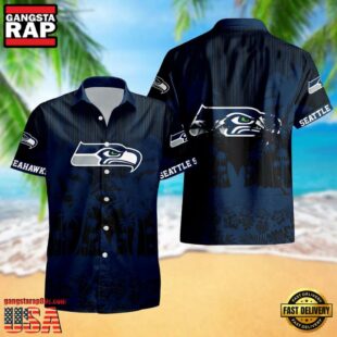 Seattle Seahawks Palm Tree Garden Pattern Hawaii Shirt