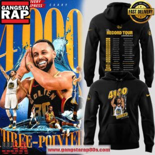 Stephen Curry 4000 Threes Record Tour 2025 Special All Over Print Hoodie
