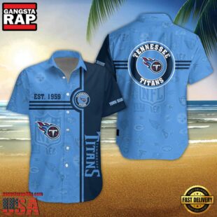 Tennessee Titans NFL Logo Pattern Custom Hawaiian Shirt
